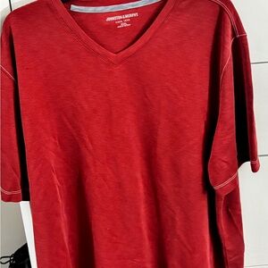 Johnston & Murphy Vibrant Red Short Sleeve Tee